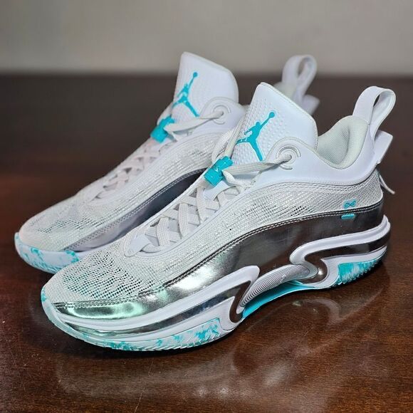 Nike Air Jordan XXXVI 36 Low PF Guo Ailun Women's 10 Silver Jade DM9032-130 Shoe - Picture 4 of 17